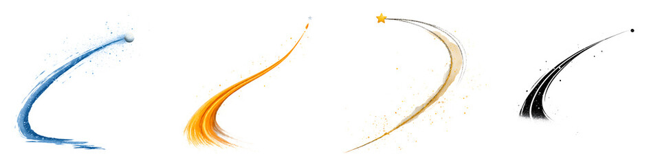 Vibrant abstract brush strokes in flowing motion