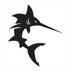 Swordfish Silhouette Vector Icon