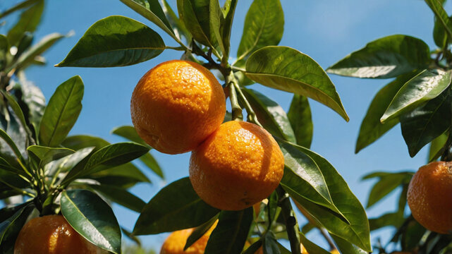 oranges on tree