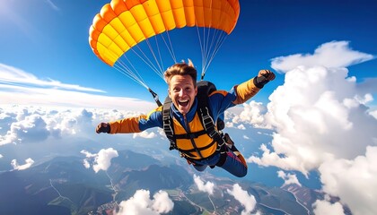paraglider in the sky