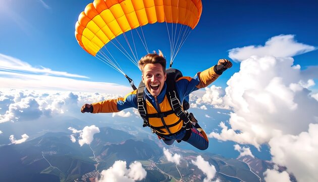 paraglider in the sky