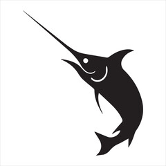 Swordfish Silhouette Vector Icon