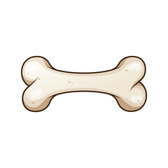 Cartoon bone vector isolated on white background.