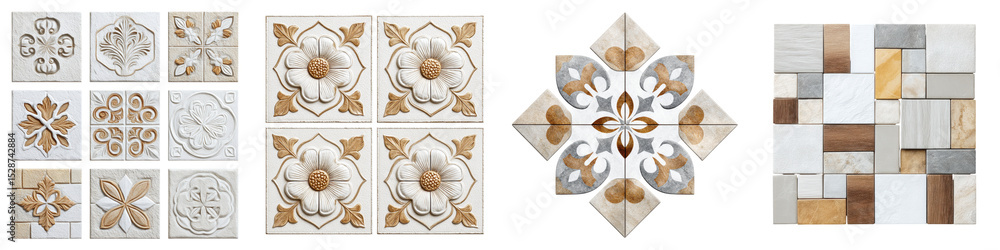 Poster decorative ceramic tile patterns and designs long title an assortment of colorful and intricate deco
