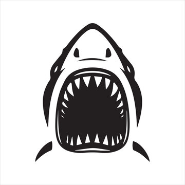 Aggressive Shark Head Vector Mascot