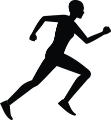 silhouette of running man