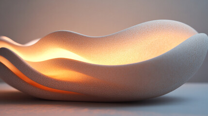 a flowing 3D organic shape
