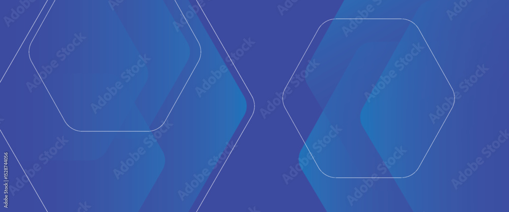 Poster blue geometric abstract background with overlap layer. modern rounded square shapes creative design.