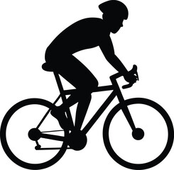 Cyclist Silhouette Vector