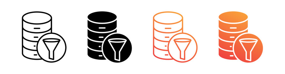 Advanced Filter Multiple Style Icon Set Collection 