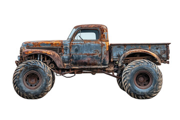 Exploring vintage monster truck restoration project rusty old pickup truck vehicle find