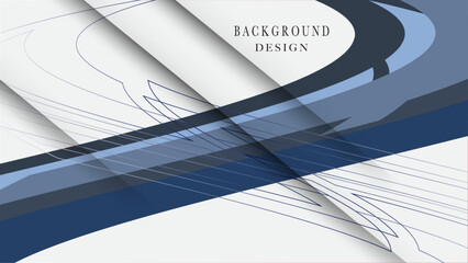 Abstract background features blue white color, layered geometric lines creating a modern and visually appealing design