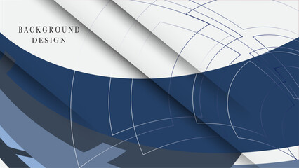 Abstract background features blue white color, layered geometric lines creating a modern and visually appealing design