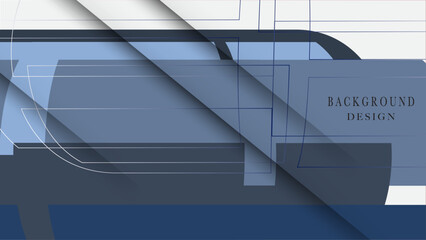 Fototapeta premium Abstract background features blue white color, layered geometric lines creating a modern and visually appealing design