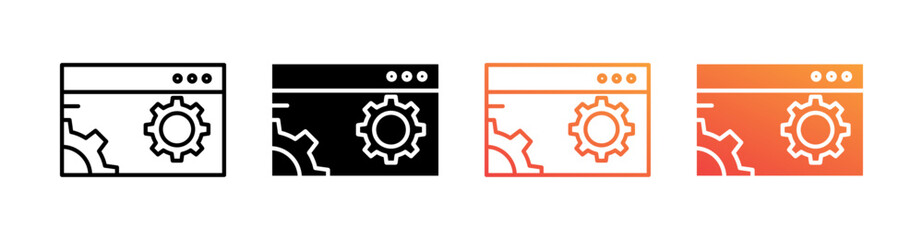 Web Settings Multiple Style Icon Set Collection 