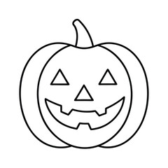 Halloween jack o lantern line drawing simple design