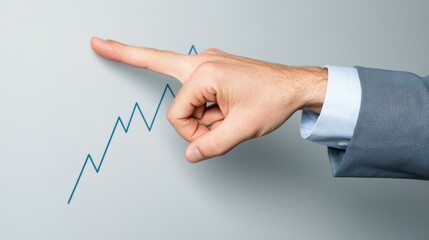 Financial expert analyzing economic trends, highlighting investment growth and risk patterns on a projection screen
