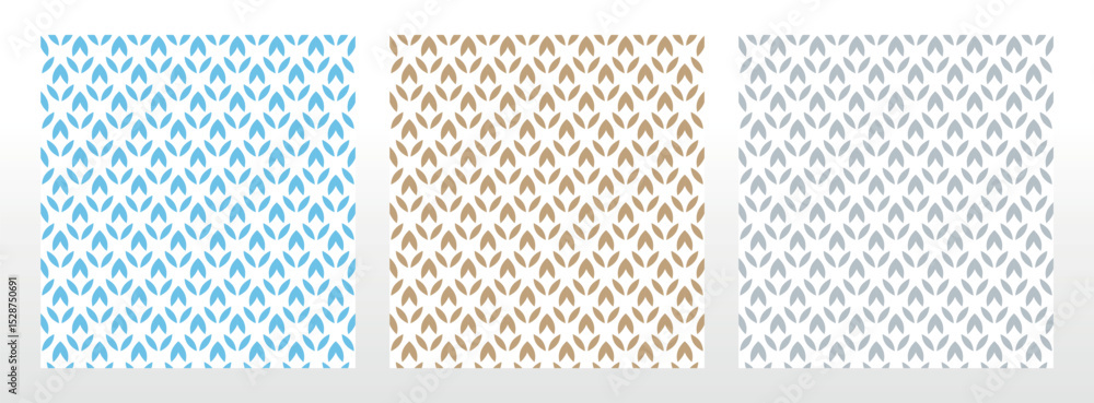 Poster collection of flower geometric patterns. seamless vector backgrounds. colored ornaments. ornament fo