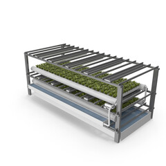 Complete Hydroponics Set for Indoor Plant Growing Isolated on Transparent Background