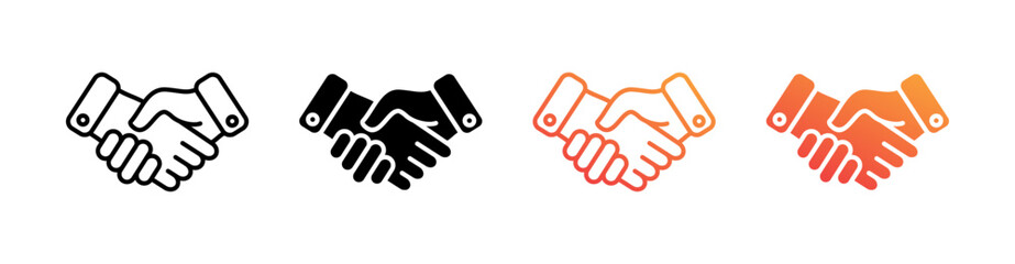 Agreement Multiple Style Icon Set Collection 