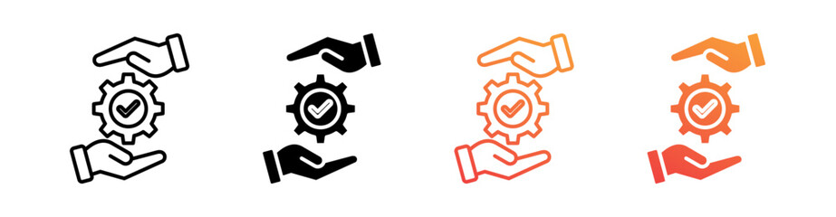 Service Multiple Style Icon Set Collection 