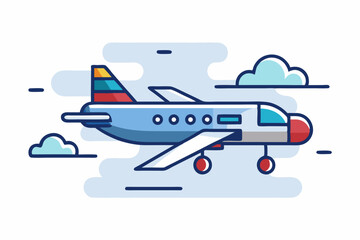 compact airplane mid air trail clouds