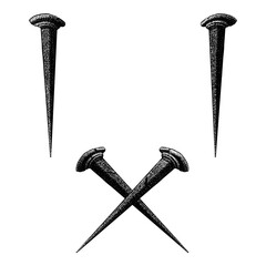 stakes hand drawing vector isolated on background.