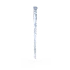 Realistic Hanging Icicles Isolated on Transparent Background