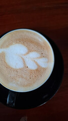 cup of cappuccino with foam