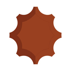 golden shield on white background