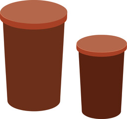 Plastic dram vector art illustration