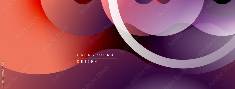 Poster abstract fluid shapes, vibrant colors blend. gradient background creates modern design, smooth trans