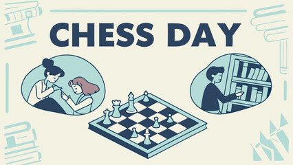 Fototapeta premium Chess Day Event Celebration