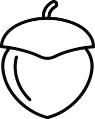 Acorn Squash Outline: Vegetable Icon

