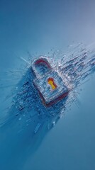 Abstract padlock, digital art