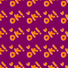 seamless background with orange color of typography