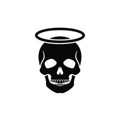 Holy skull death angel head boney icon