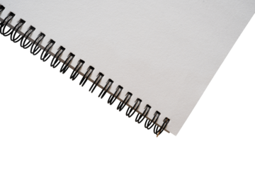 close up white spiral notebook mockup