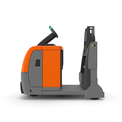 Electric Tow Tractor Vehicle Isolated on Transparent Background