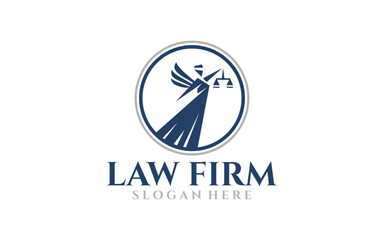 Law firm logo design vector illustration