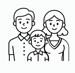 happy family vector illustration