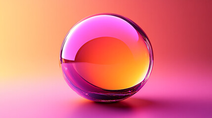 A glossy 3D futuristic sphere