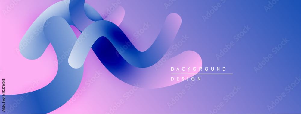 Poster Abstract fluid shapes, vibrant colors blend. Modern design, smooth gradients create dynamic composition. Background element.