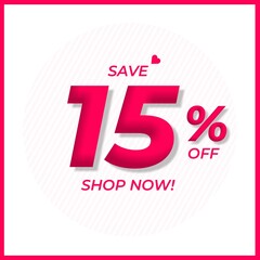 Unlock a top save instantly - 15% off or 15% discount