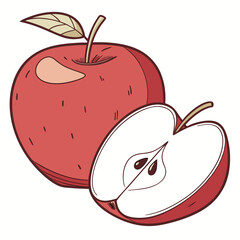 apple on white backgroud