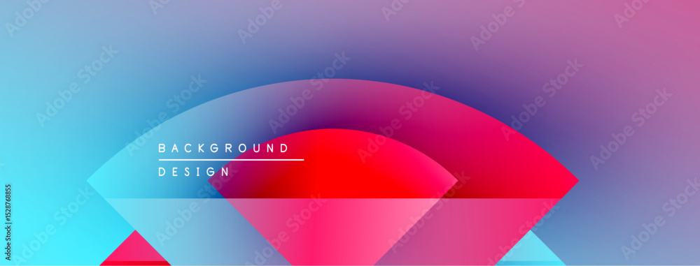 Poster abstract fluid shapes blend vibrant colors. gradient transitions create modern background design. sm
