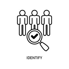 Icon a identify, isolated against a clean background.