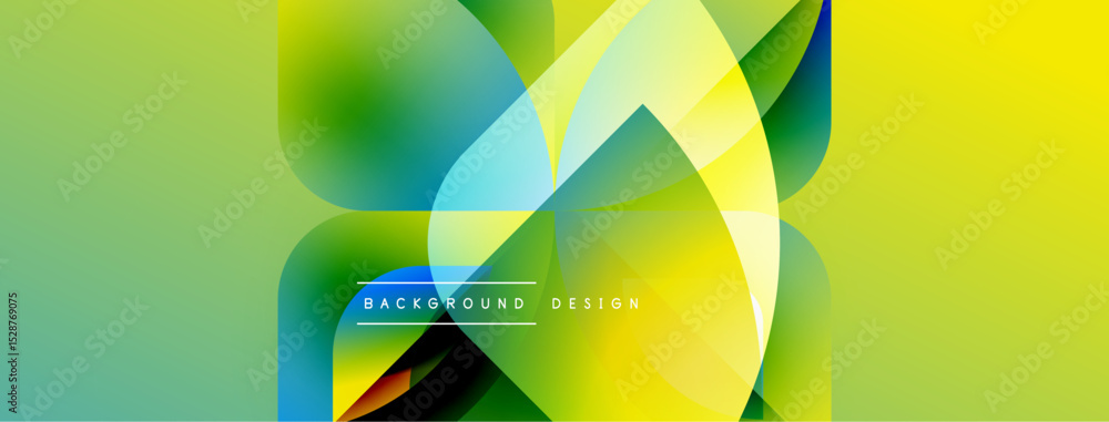 Fototapete abstract fluid shapes, vibrant colors blend. gradient background creates dynamic visual effect. mode