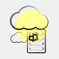 Icon carbon tax. Renewable energy elements. Icon in color spot style.