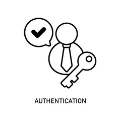 Icon a authentication, isolated against a clean background.
